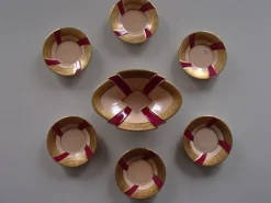 Pamono Bowl and Small Plates from Schlagenwald, 1930s, Set of 7><noscript><img width=