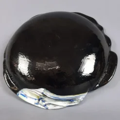 Best Pamono Bowl in Black and Multi-Colored Sommerso Glass, 1970s