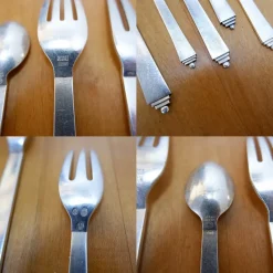 Pamono Box Set with Pyramid Cutlery Set by James Krenov for Georg Jensen, Set of 64><noscript><img width=