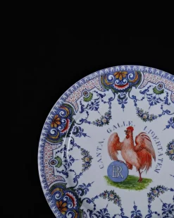 Pamono BR Canta Galle Libertatem Plate in Gien Earthenware> Dinner Plates & Bowls