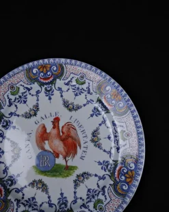Pamono BR Canta Galle Libertatem Plate in Gien Earthenware><noscript><img width=