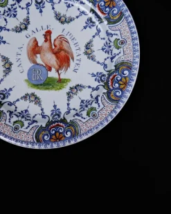 Pamono BR Canta Galle Libertatem Plate in Gien Earthenware><noscript><img width=