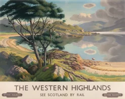 Pamono BR Western Highlands Travel Poster attributed to Edward Halliday, 1950s> Posters|Wall Decor