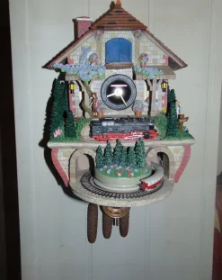 Online Pamono Bradford Exchange Figure Train Clock, 1980s