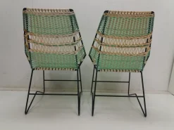 Pamono Braided Armchairs & Vertex Table, Czechoslovakia, 1960, Set of 3><noscript><img width=