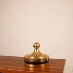 Clearance Pamono Brass and Acrylic Glass Storage Box by Renato Meneghetti for DDD Design, 1970s