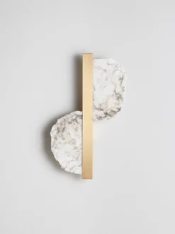 Pamono Brass and Alabaster Eclipse Wall Sconce by Matlight Milano> Wall Lights & Sconces