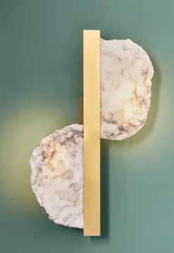 Pamono Brass and Alabaster Eclipse Wall Sconce by Matlight Milano><noscript><img width=