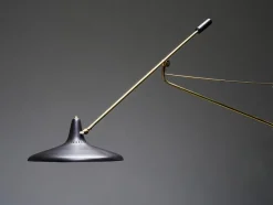 Clearance Pamono Brass and Black Metal No 3030 Wall Light from Stilnovo, Italy, 1950s