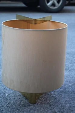 Online Pamono Brass and Fabric Table Lamp by Giuliana Gramigna, 1970s