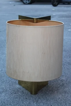 Online Pamono Brass and Fabric Table Lamp by Giuliana Gramigna, 1970s