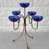 Pamono Brass and Glass Candelabra by Gunnar Ander for Ystad-Metall, Sweden, 1960s> Candleholders