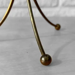 Pamono Brass and Glass Candelabra by Gunnar Ander for Ystad-Metall, Sweden, 1960s><noscript><img width=