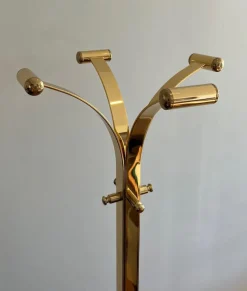 Pamono Brass and Marble Coat Rack, 1970s><noscript><img width=