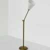 Pamono Brass and Perforated Metal Adjustable Floor Lamp from BAG Turgi, Switzerland, 1950s> Floor Lamps
