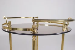 Clearance Pamono Brass and Smoked Glass Trolley, 1970s