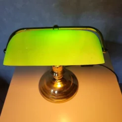 Pamono Brass Bank Lamp, 1980s><noscript><img width=