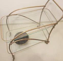 Pamono Brass Bar Cart, 1950s