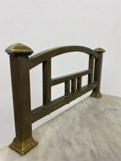 Sale Pamono Brass Bedside Table with Marble Top, 1920s