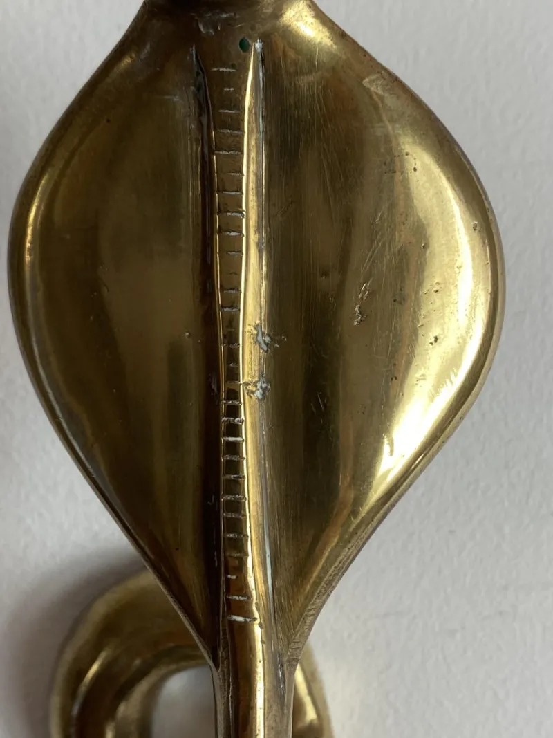 Outlet Pamono Brass Cobra Wall Candleholder, 1970s