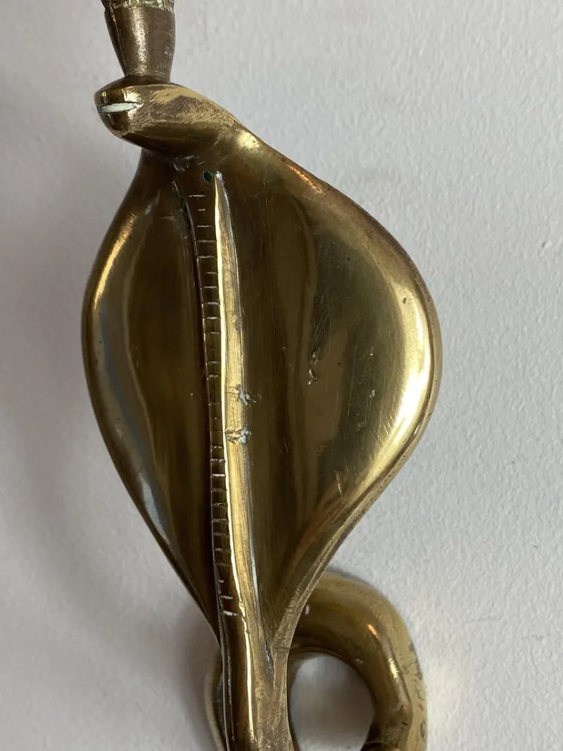Outlet Pamono Brass Cobra Wall Candleholder, 1970s