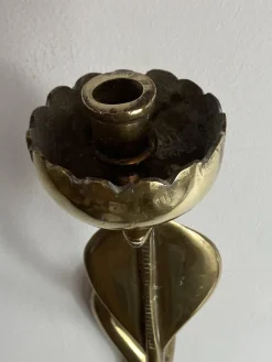 Outlet Pamono Brass Cobra Wall Candleholder, 1970s