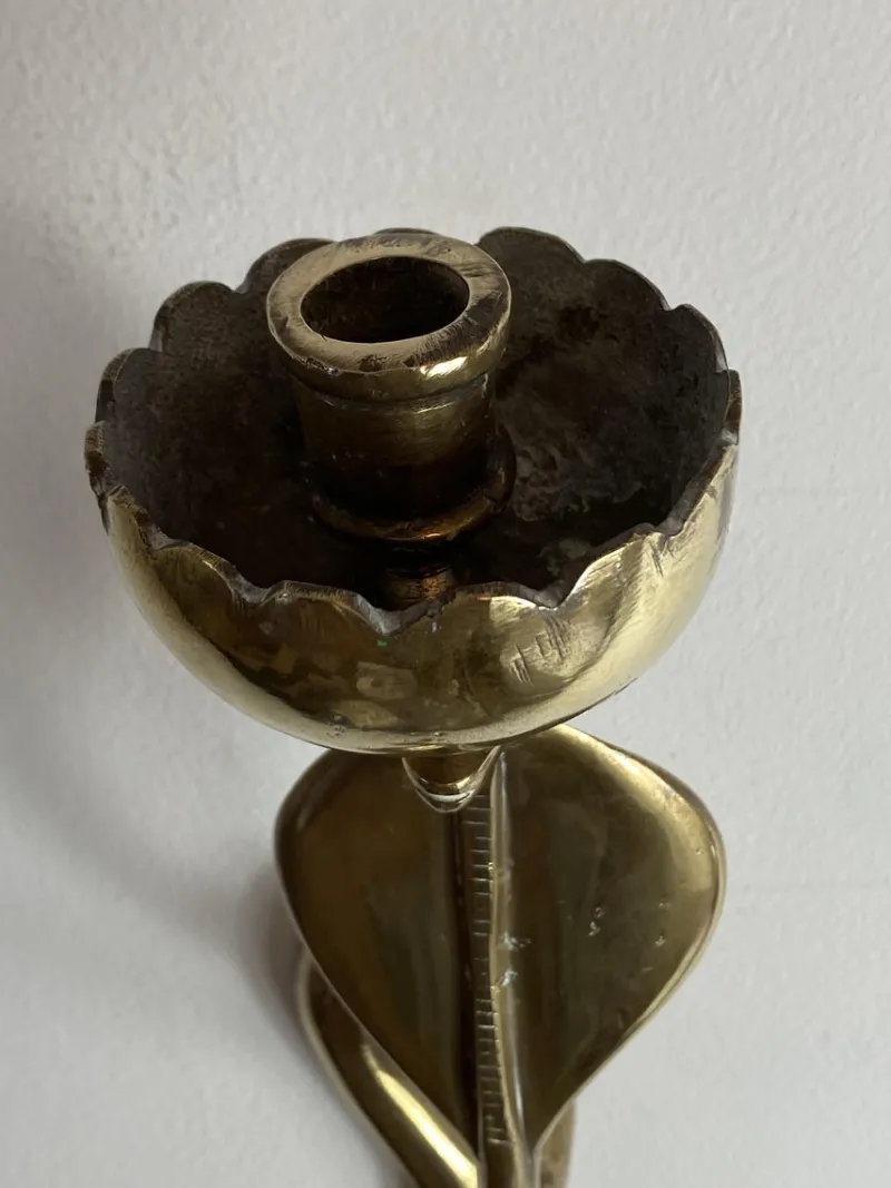 Outlet Pamono Brass Cobra Wall Candleholder, 1970s