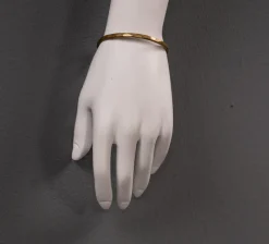 Pamono Brass Cuff Bracelet with Circles, 1980s><noscript><img width=