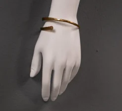 Pamono Brass Cuff Bracelet with Circles, 1980s> Bracelets