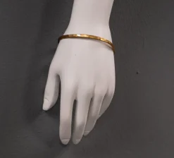 Pamono Brass Cuff Bracelet with Circles, 1980s><noscript><img width=