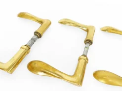 Online Pamono Brass Door Handles, 1960, Set of 4