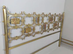 Pamono Brass Double Bed by Osvaldo Borsani, Italy, 1960s> Beds & Bedroom Sets