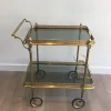 Outlet Pamono Brass Drinks Trolley by Maison Jansen