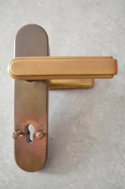 Clearance Pamono Brass Exterior Door Fitting, 1950s
