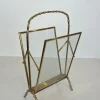 Pamono Brass Faux Bamboo Magazine Rack by Maison Baguès> Magazine Racks