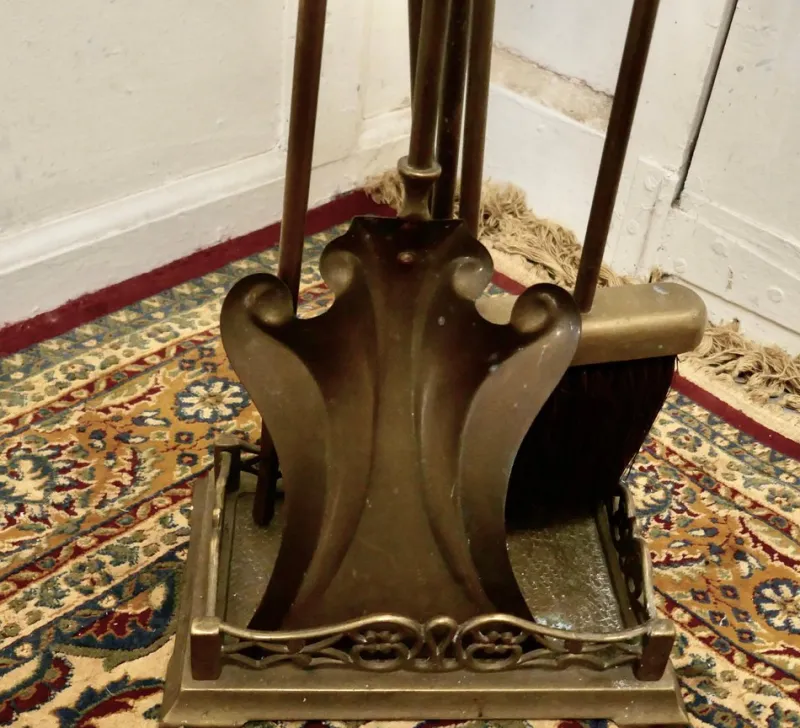 Outlet Pamono Brass Fireside Companion Tools, 1880s, Set of 3