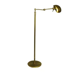 Outlet Pamono Brass Floor Lamp from Holtkötter Leuchten, 1980s