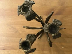 Online Pamono Brass Floral Candlestick by Antonella Saviato, 1960s
