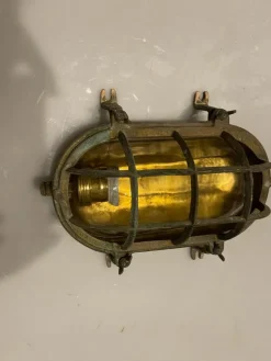 Pamono Brass Garden Nautical Sconces, 1940s, Set of 5><noscript><img width=