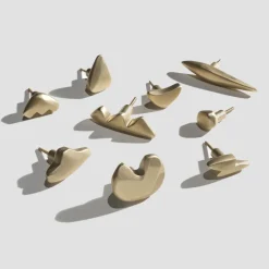 Pamono Brass Hardware Elemental Holds Moon Hook or Handle by Noah Spencer for Fort Makers, 2019