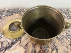 Pamono Brass Ice Bucket with Bird-Shaped Handles, Italy, 1960s><noscript><img width=