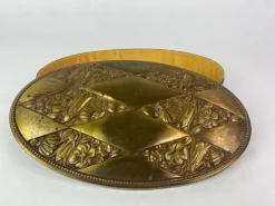 Pamono Brass Jewelry Box in Style of Dagobert Peche and Wiener Werkstätte, 1890s><noscript><img width=