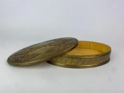 Pamono Brass Jewelry Box in Style of Dagobert Peche and Wiener Werkstätte, 1890s><noscript><img width=