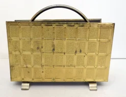 Pamono Brass Magazine Rack attributed to Peerage Brass, England, 1960s> Magazine Racks