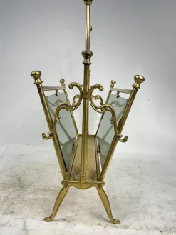Pamono Brass Magazine Rack, 1960s><noscript><img width=