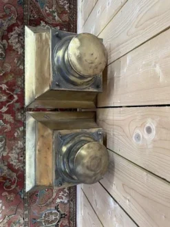 Outlet Pamono Brass Outdoor Lanterns, Set of 2