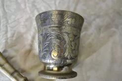 Best Pamono Brass Pestle and Mortar, 1890s, Set of 2