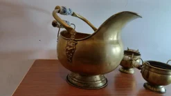 Pamono Brass Planters, 1950s-1960s, Set of 4><noscript><img width=