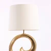 Pamono Brass Table Lamp with New Fabric Shade, Denmark, 1970s> Table Lamps
