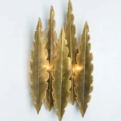 Pamono Brass Wall Sconces by Holm Sorensen, 1960, Set of 2><noscript><img width=